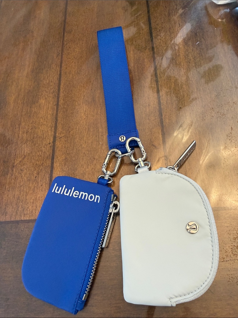 *NWOT* Lululemon Blue Wristlet Key Pouch Set